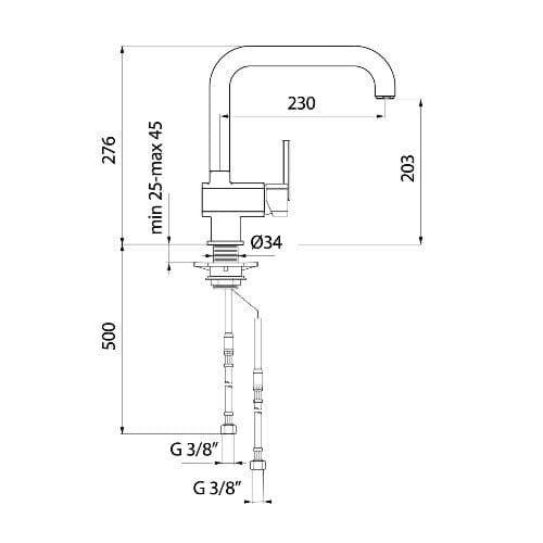 Смеситель Webert AZETA AZ920302 BLACK