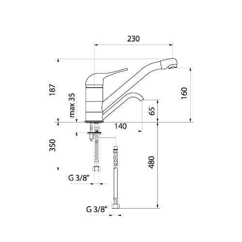 Смеситель Webert MAGGIORA MG920802175 BLACK