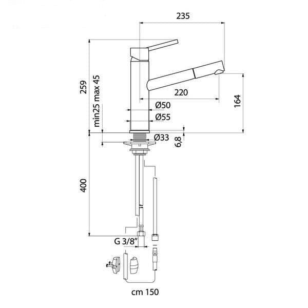 Смеситель Webert TRENTO TN940102 BLACK