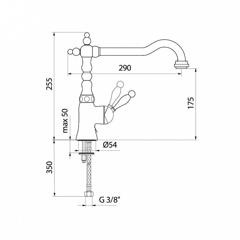 Смеситель Webert VALENTINO GOLD VA920302010