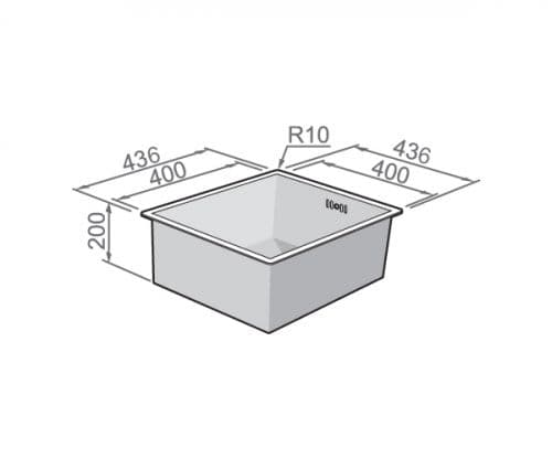 Кухонная мойка Rodi BOX LINE 40 LUX UNDER
