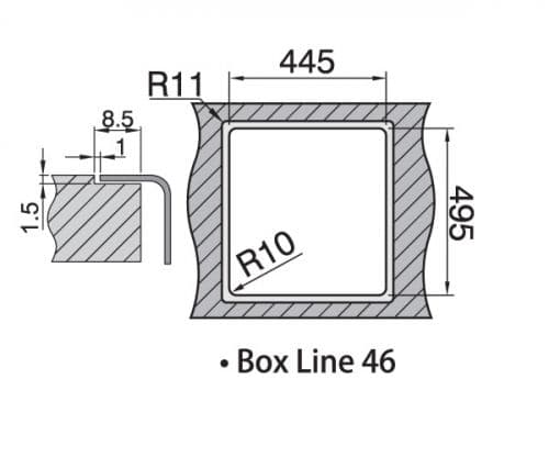 Кухонная мойка Rodi BOX LINE 46 INTEG