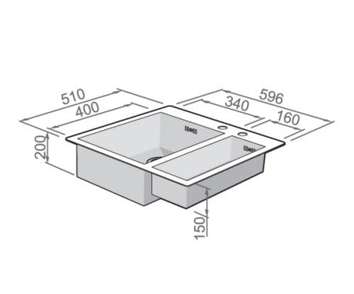 Кухонная мойка Rodi BOX LINE 60 INTEG