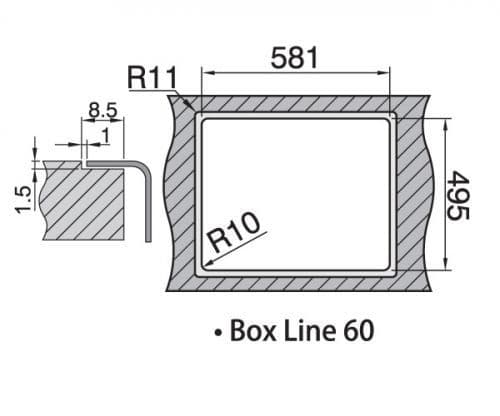 Кухонная мойка Rodi BOX LINE 60 INTEG