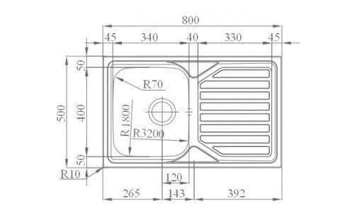 Кухонная мойка Rodi OKIO LINE 80 FLAT LUX 3.5