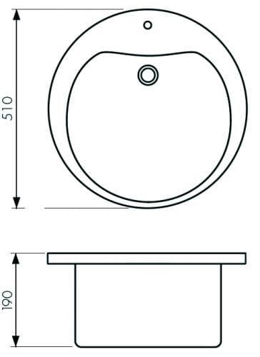 Кухонная мойка Whinstone БЕРН А07 ЧЕРНЫЙ МЕТАЛЛИК