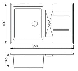 Кухонная мойка Whinstone КОРАЛЛ / РИВА В12 БЕЖЕВЫЙ
