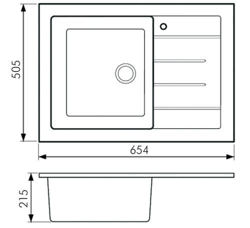 Кухонная мойка Whinstone МУНГО 650 РИВА В10 БЕЖЕВЫЙ