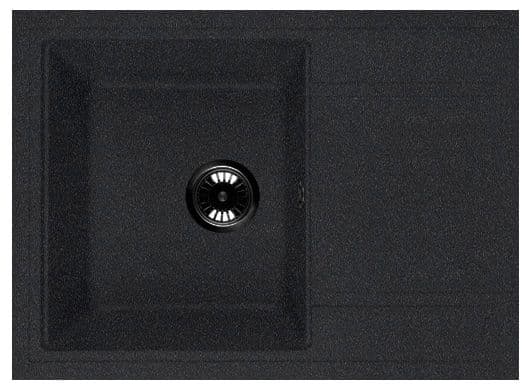 Кухонная мойка Whinstone МУНГО 650 РИВА В10 ЧЕРНЫЙ МЕТАЛЛИК