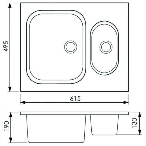 Кухонная мойка Whinstone ГАРДА С01 ЧЕРНЫЙ МЕТАЛЛИК