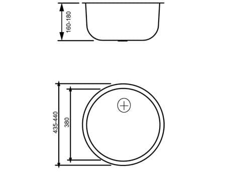 Кухонная мойка Rerih POLARIS GOLD