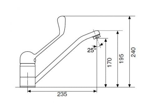 Смеситель Armando Vicario CAPRI MIX/4 LL CHROME