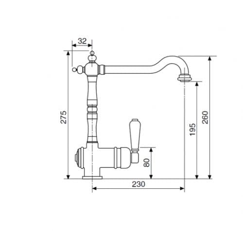 Смеситель Armando Vicario OF 2050 GOLD