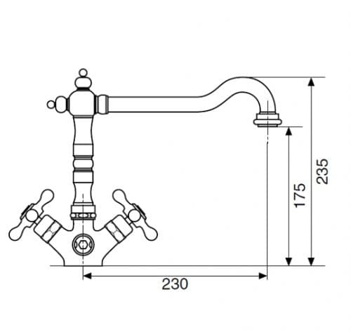 Смеситель Armando Vicario OF 2000 BRONZE