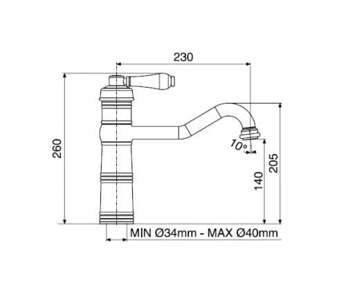 Смеситель Armando Vicario OF CASANOVA BRONZE