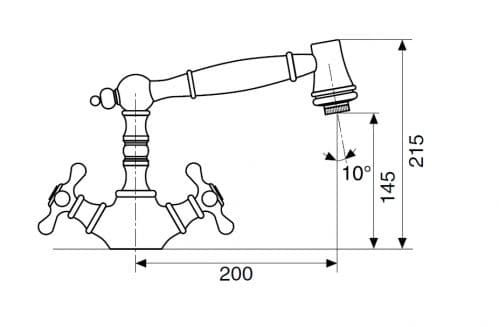 Смеситель Armando Vicario OF D/100 BRONZE