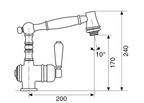 Смеситель Armando Vicario OF D/200 BRONZE