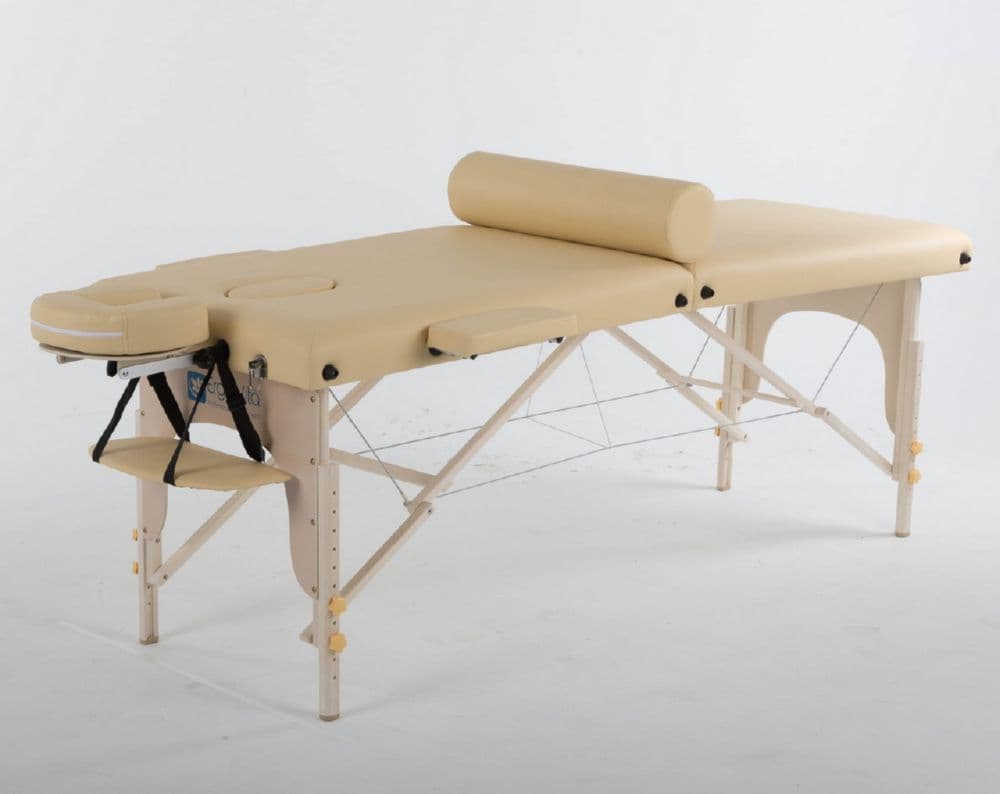 Массажный стол ErgoVita MASTER Бежевый+кремовые ноги
