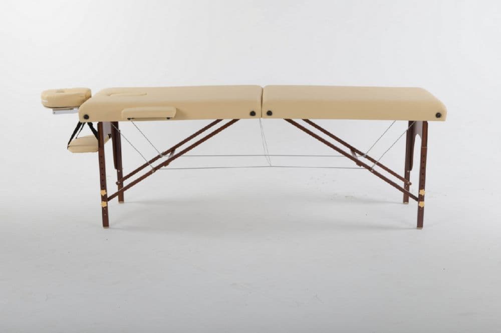 Массажный стол ErgoVita MASTER Бежевый+коричневые ноги