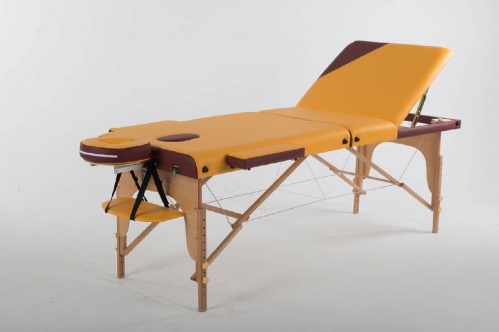 Массажный стол ErgoVita MASTER COMFORT PLUS Оранжевый (осн)+бордовый