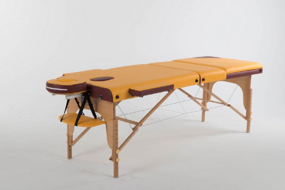 Массажный стол ErgoVita MASTER COMFORT PLUS Оранжевый (осн)+бордовый