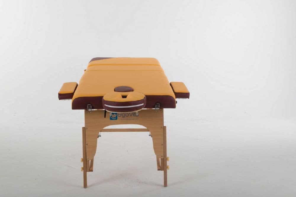 Массажный стол ErgoVita MASTER COMFORT PLUS Оранжевый (осн)+бордовый