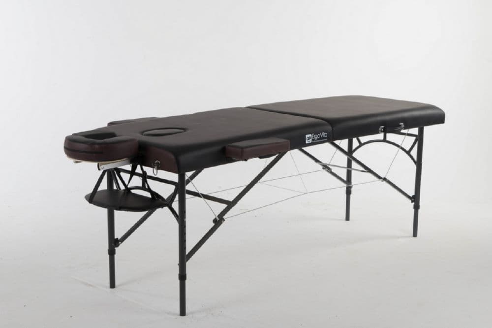 Массажный стол ErgoVita MASTER ALU Черный(осн)+коричневый