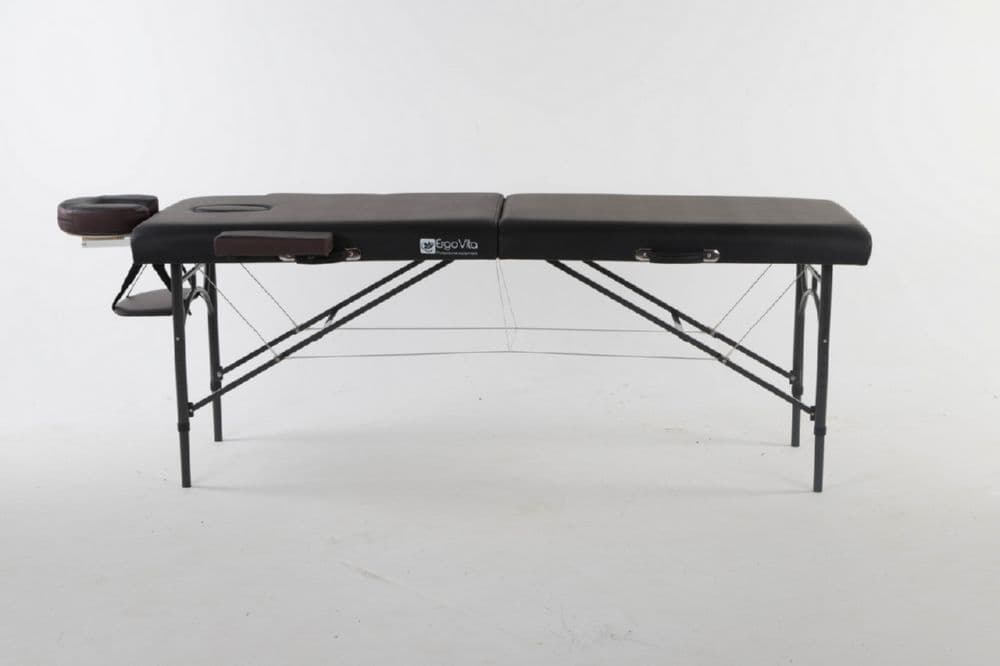 Массажный стол ErgoVita MASTER ALU Черный(осн)+коричневый