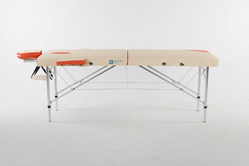 Массажный стол ErgoVita MASTER ALU Кремовый (осн)+оранжевый