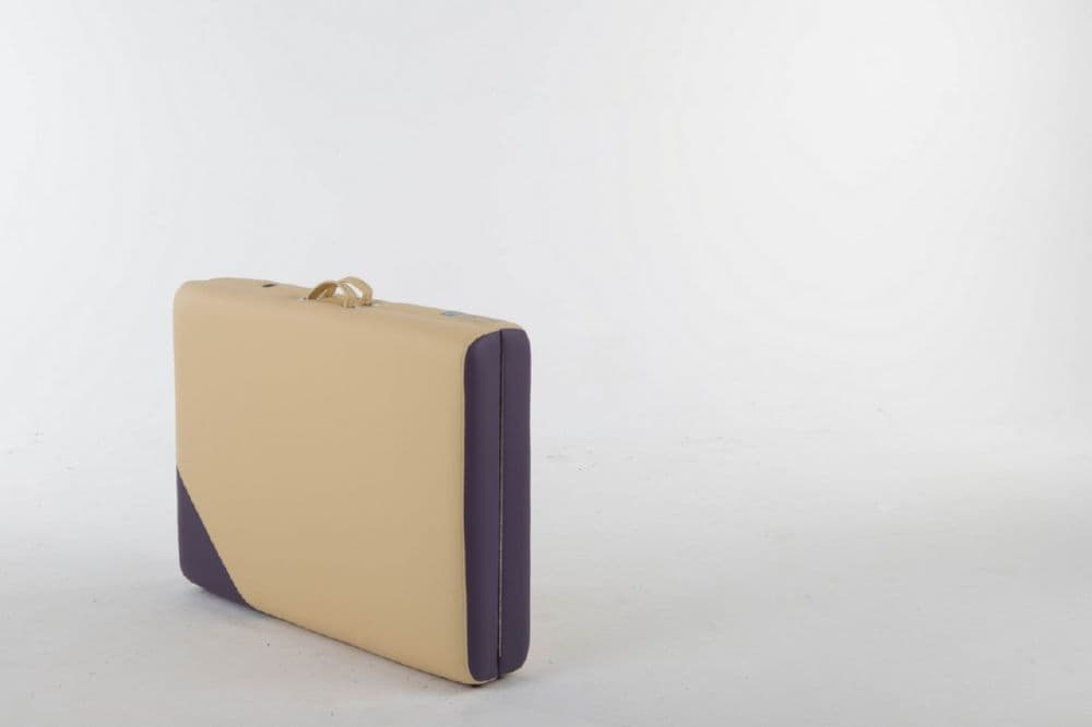 Массажный стол ErgoVita MASTER ALU COMFORT Бежевый (осн)+фиолетовый