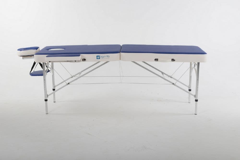 Массажный стол ErgoVita MASTER ALU COMFORT Синий (осн)+белый