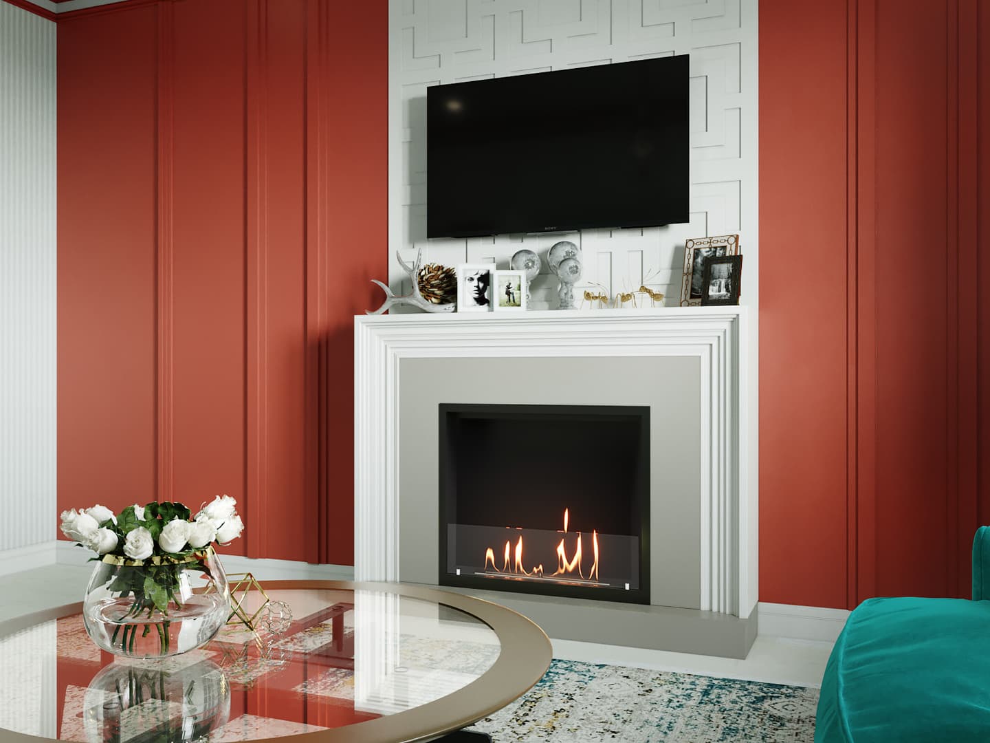 Встроенный биокамин Lux Fire Кабинет 530 S