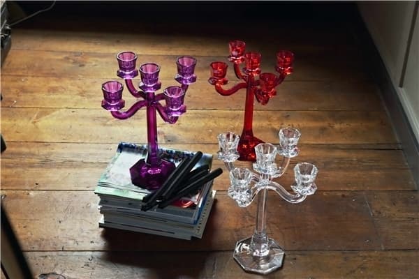 Подсвечник 5-ти рожковый светло-фиолетовый Nachtmann (30 см) 71188