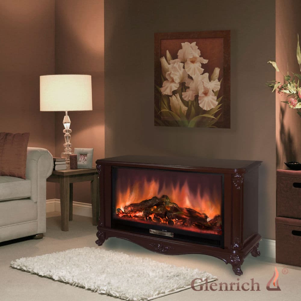 Каминокомплект Glenrich Версаль с царгой Premier S86 шоколад