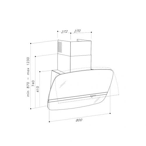 Пристенная вытяжка Sirius SLTC91 B