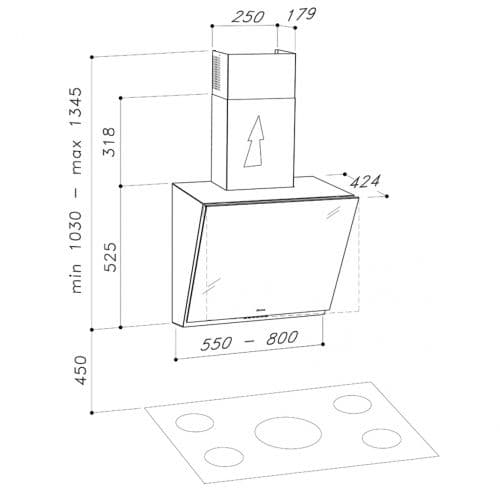 Пристенная вытяжка Sirius SL89IX 80