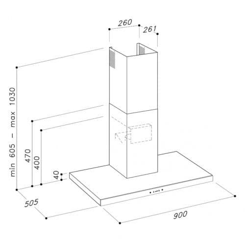 Пристенная вытяжка Sirius SLTC92IX