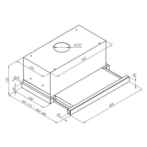 Встраиваемая вытяжка Konigin Helena Ivory 50