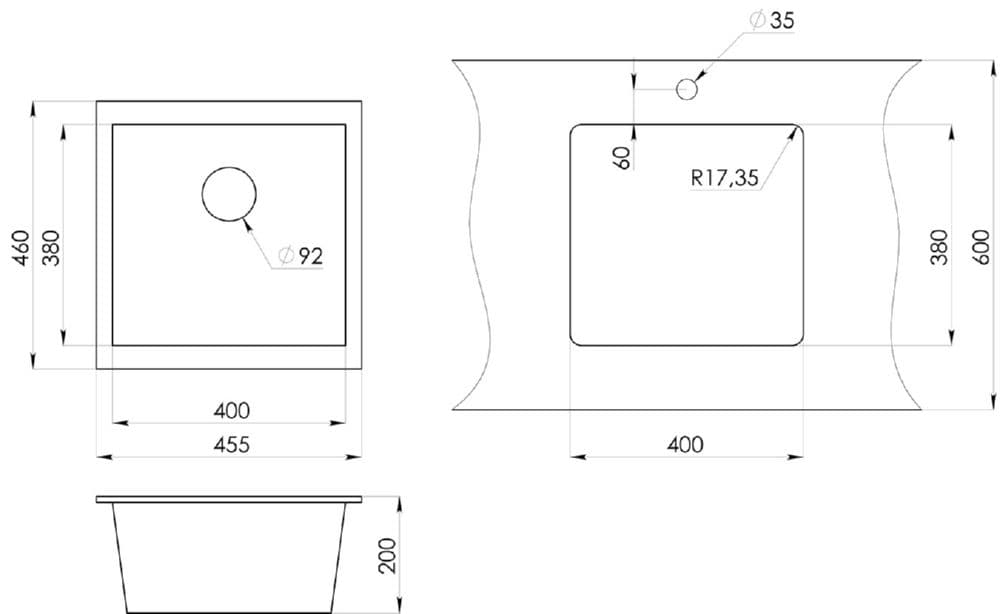 Кухонная мойка Granula GR-4451 пирит