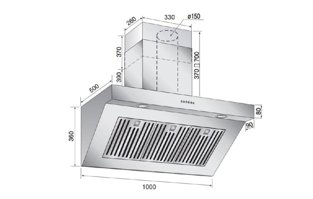 Наклонная вытяжка Ilve AGQ-60/I