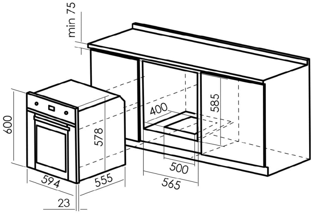 Газовый духовой шкаф MBS DG-602