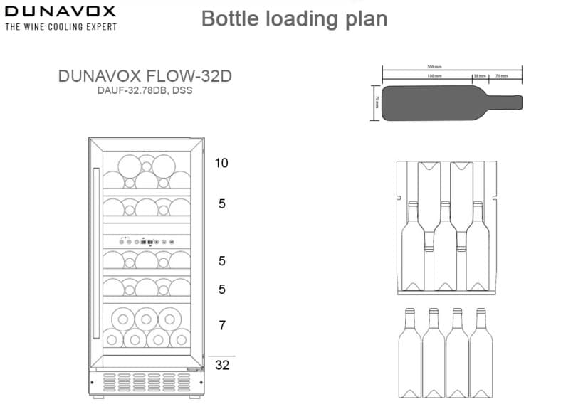 Встраиваемый винный шкаф Dunavox DAUF-32.78DB