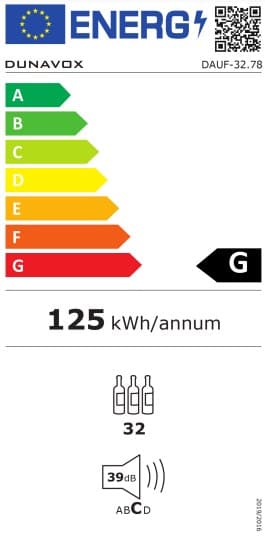 Встраиваемый винный шкаф Dunavox DAUF-32.78DB