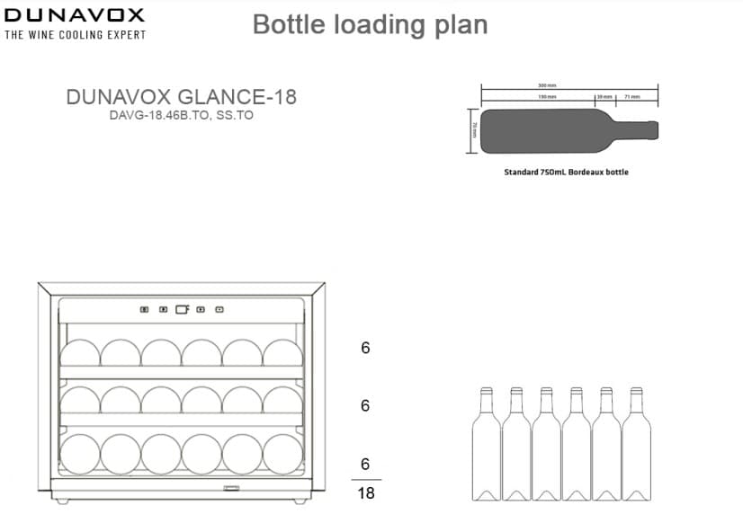 Встраиваемый винный шкаф Dunavox DAVG-18.46B.TO