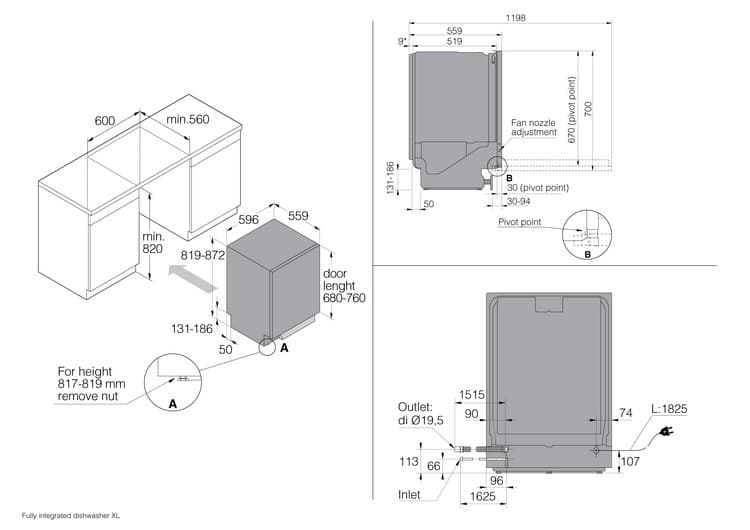 Встраиваемая посудомоечная машина Asko DSD644B/1