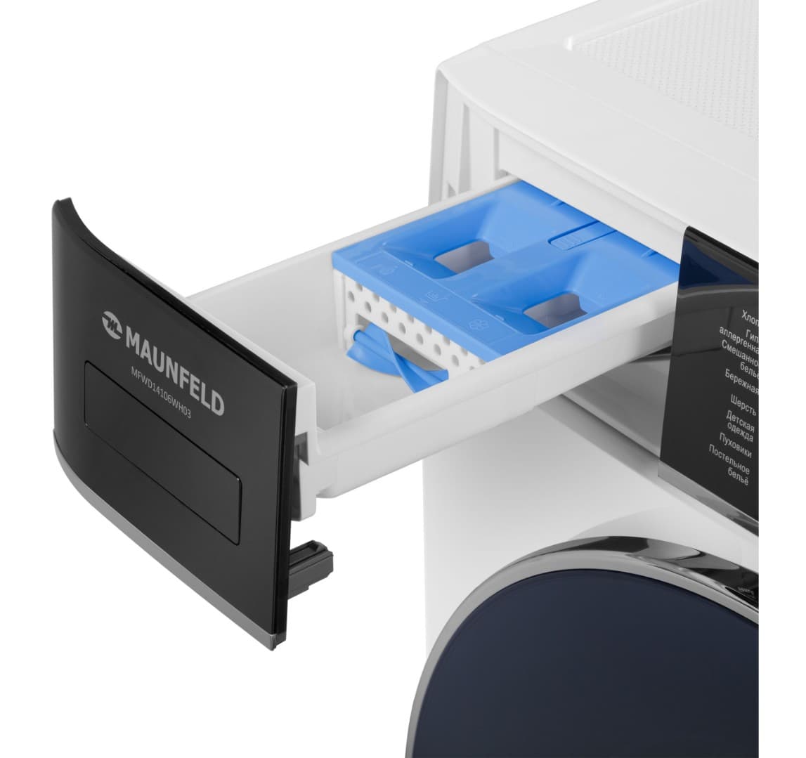 Отдельностоящая стиральная машина с сушкой Maunfeld MFWD14106WH03