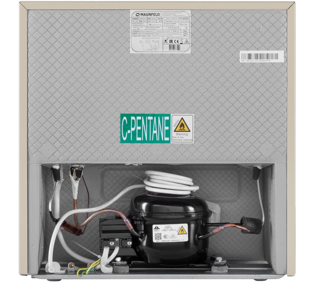 Отдельностоящий однокамерный холодильник Maunfeld MFF50BG