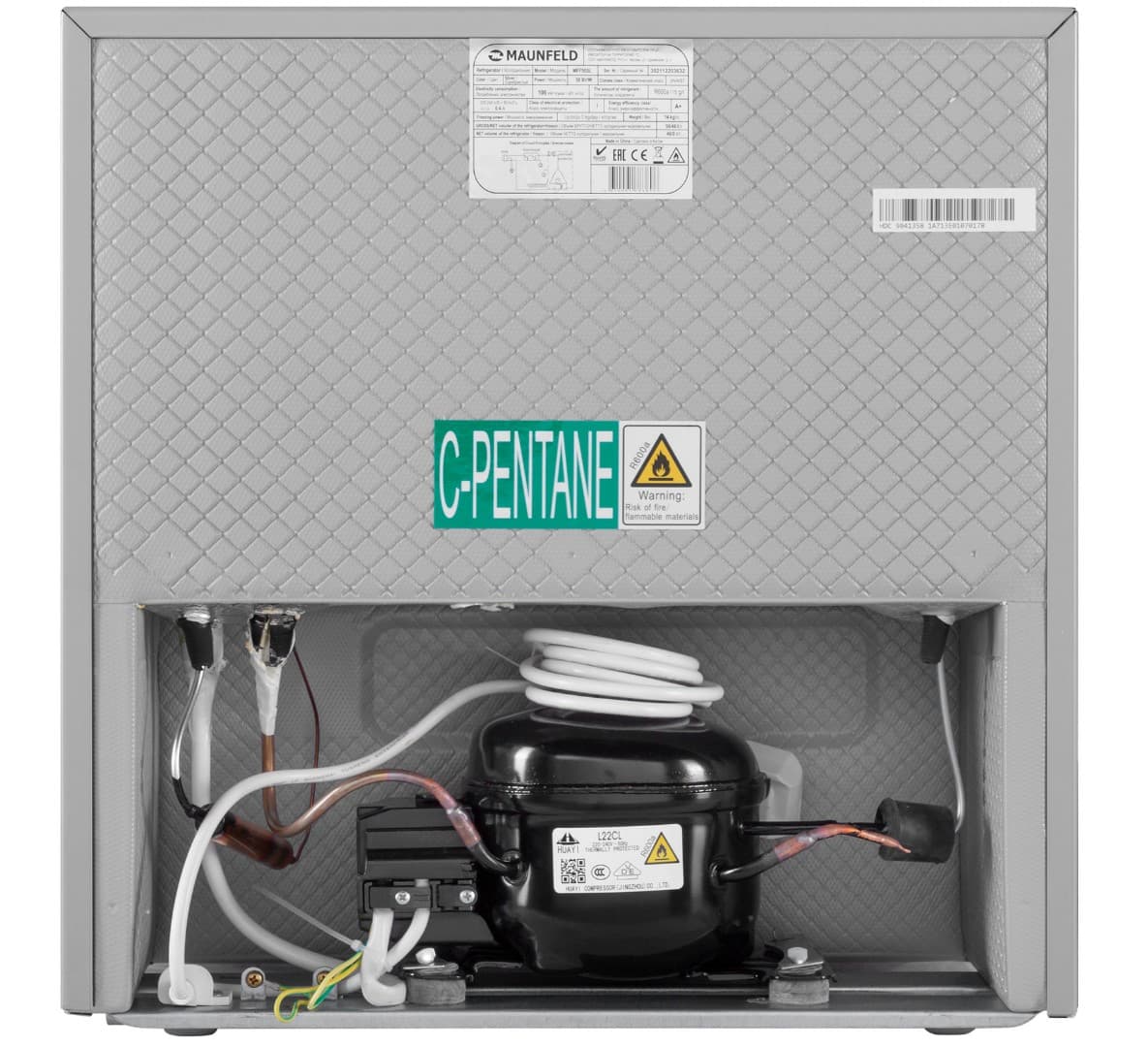 Отдельностоящий однокамерный холодильник Maunfeld MFF50SL