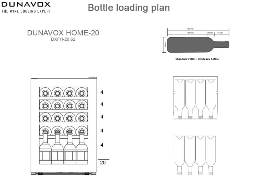 Отдельностоящий винный шкаф Dunavox DXFH-30.80