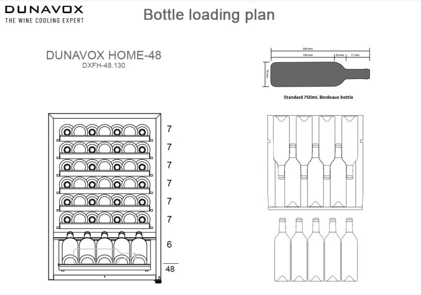 Отдельностоящий винный шкаф Dunavox DXFH-48.130